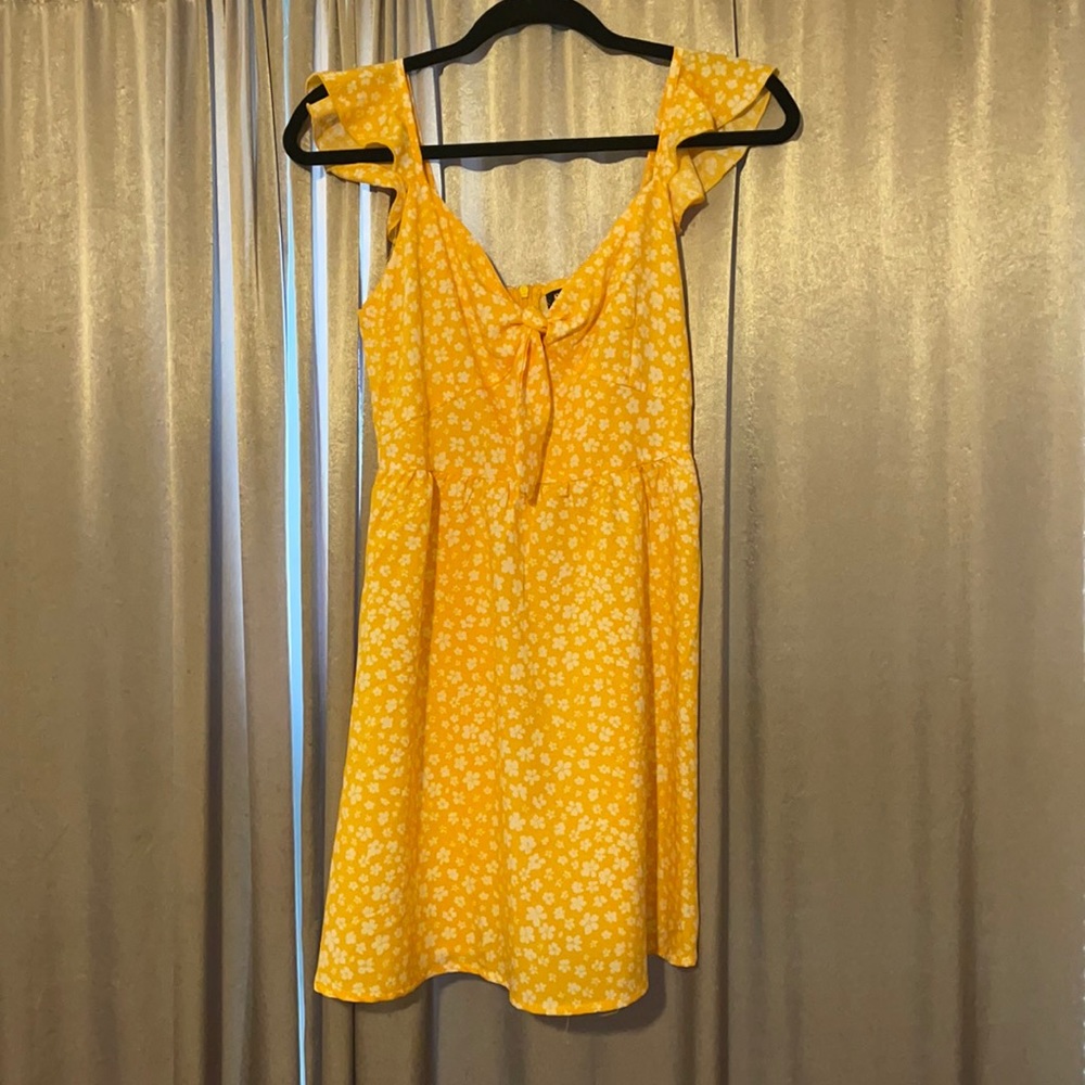 Yellow floral sundress